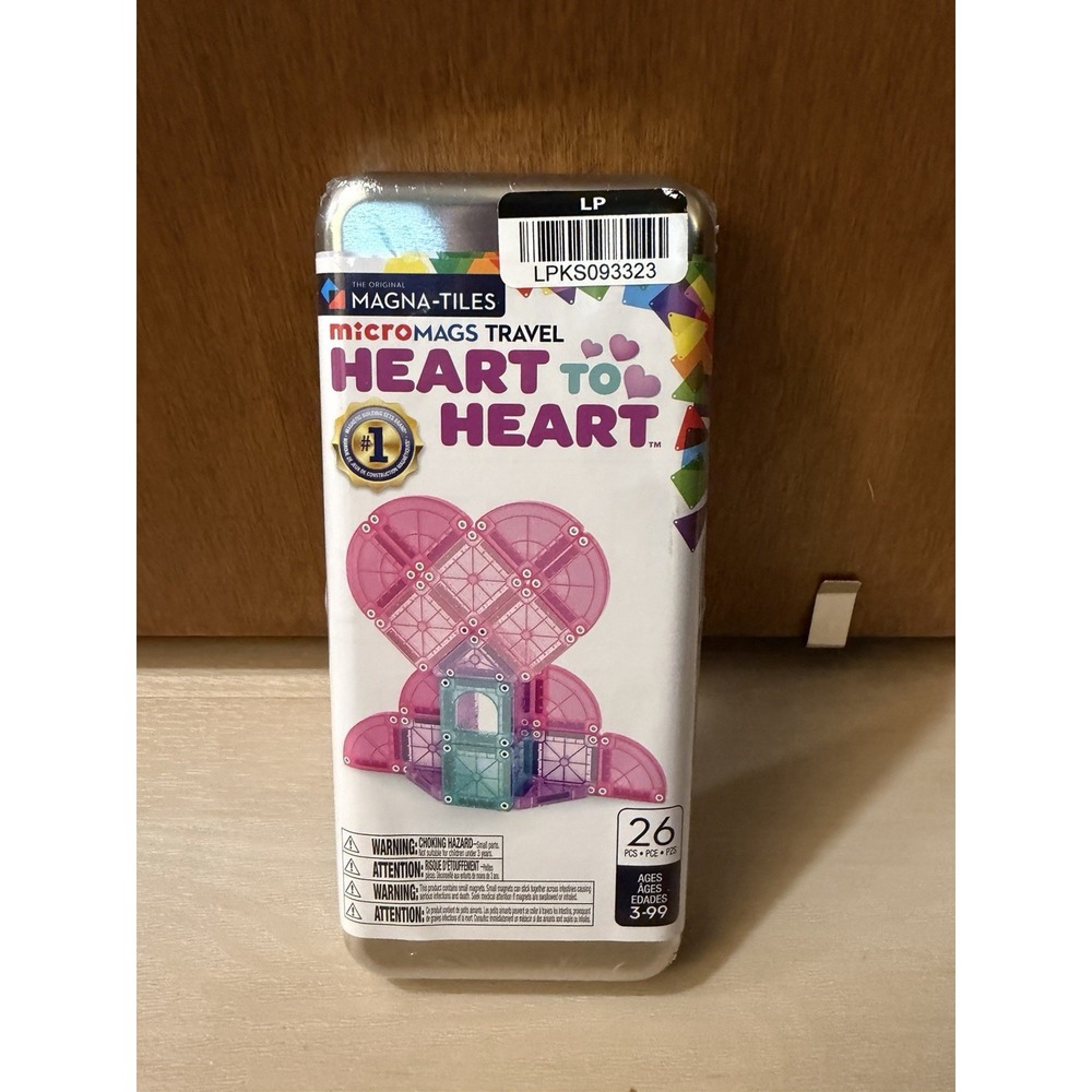 Magna-Tiles microMAGS 26-Piece Heart to Travel Set, The Original...